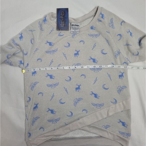 NWT HARRY POTTER printed envelope long sleeve crew neck top S - Picture 7 of 9